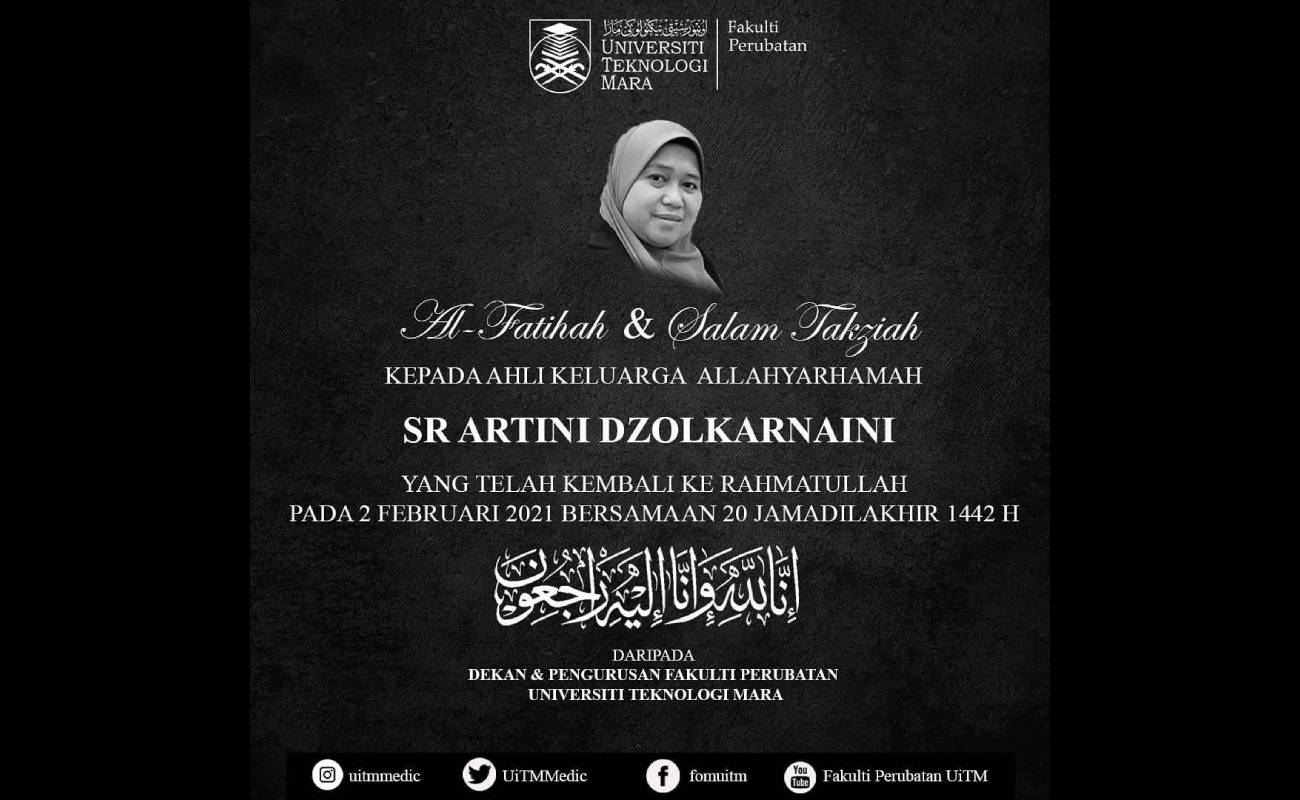 Ketua Jururawat Hospital UiTM Sarat Mengandung Meninggal Dunia