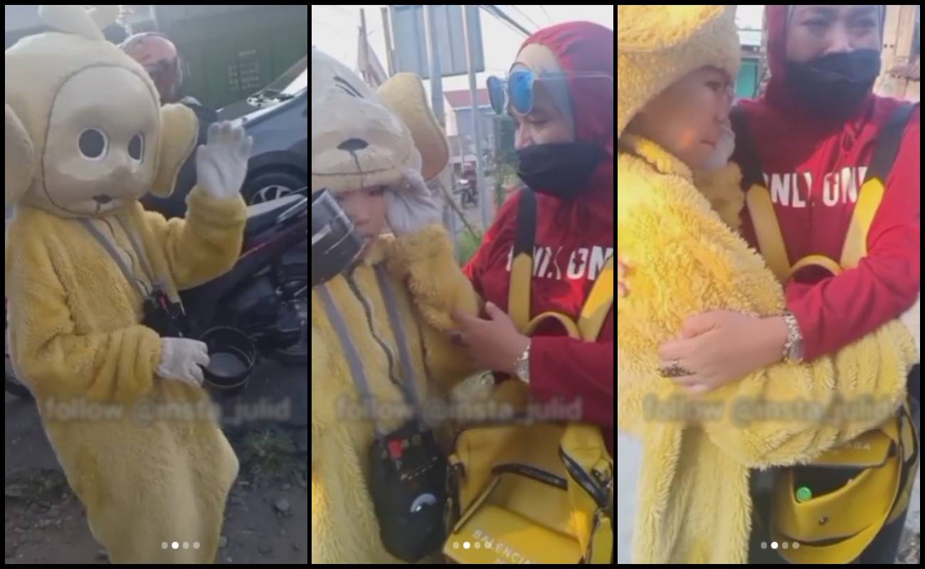 Tak Kisah Dengan Ejekan Rakan, Gadis Sanggup Jadi Badut Ganti Arwah Bapa