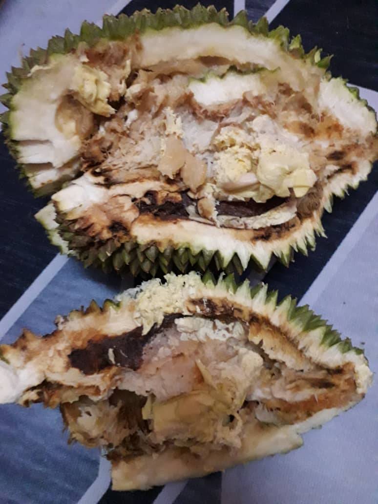 dua biji durian yang dibeli dengan harga RM140