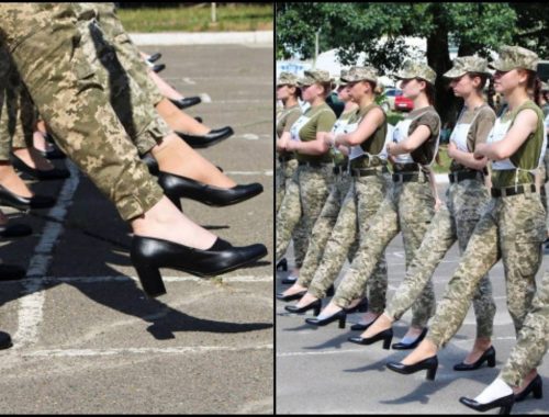 Berkawad Pakai Kasut Tumit Tinggi, Tentera Wanita Ukraine Disindir Orang Ramai