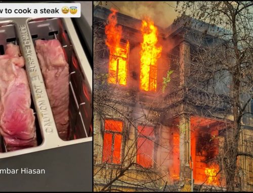 Masak Daging Dalam Pembakar Roti, Tak Pasal-Pasal Rumah Terbakar