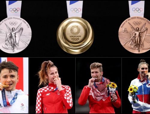 Olimpik Atlet Perlu Henti Gigit Pingat Kerana Diperbuat Daripada Telefon Bimbit Kitar Semula