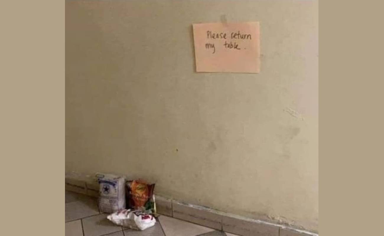 Please return my table