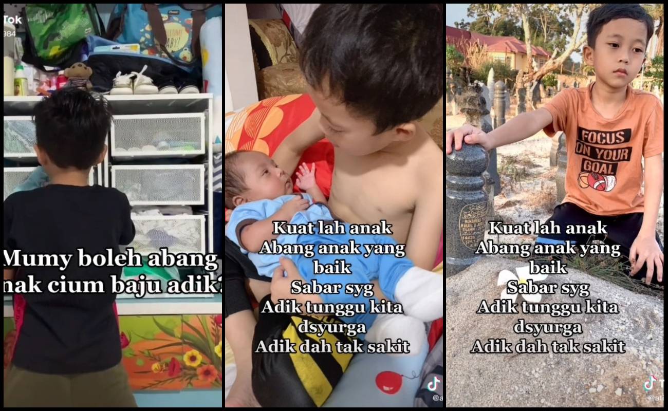 Si Abang Cium Baju Arwah Adik Undang Sebak Netizen