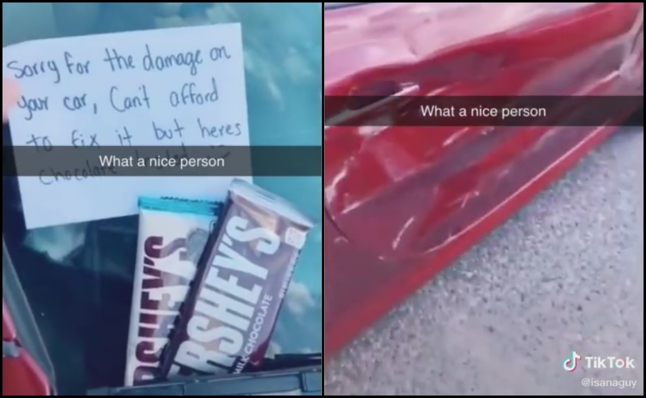 Langgar Kereta Orang Tapi Tawar Coklat Untuk Minta Maaf