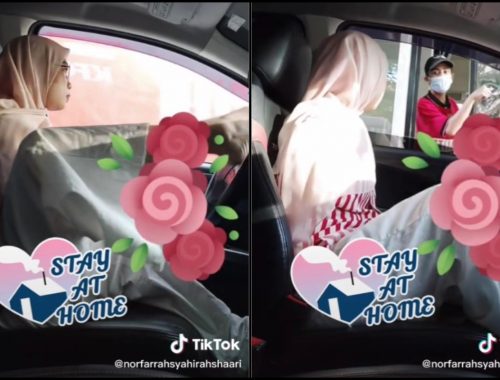 Memandu Guna Kaki Pergi Drive Thru, Wanita Ini Cuba Buktikan Sesuatu