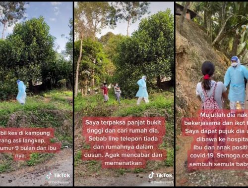 Petugas Kesihatan Daki Bukit Setinggi 500 Meter Bantu Pesakit Orang Asli