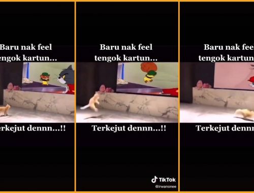 Si Oyen Tonton Tom & Jerry Terkejut Lari Sampai Tak Cukup Tanah