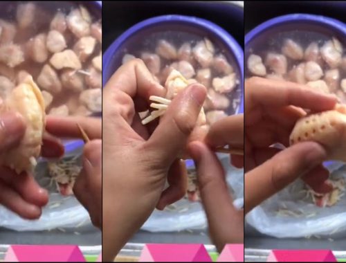 Wanita Kongsi Cara Mudah Bersihkan ‘Tongkeng’ Ayam, Pakai Lidi Saja