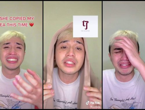 Dakwa Rekaan Tudung Diciplak Jenama Terkenal, Pemuda Menangis Teresak-Esak