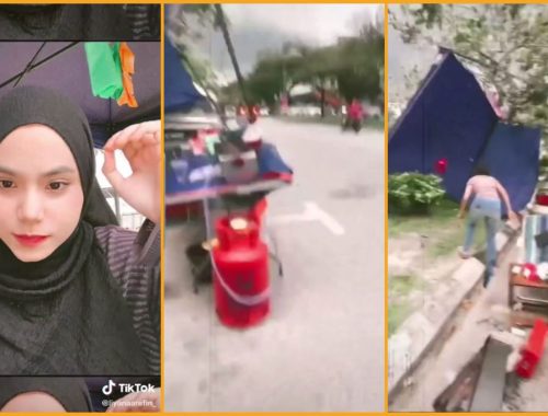 Kanopi Terbang Waktu Buat Live, Gelak Dulu Baru Tolong