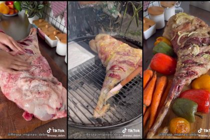 Terliur Tengok Hidangan Kambing Salai , Macam Rumit Tapi Mudah