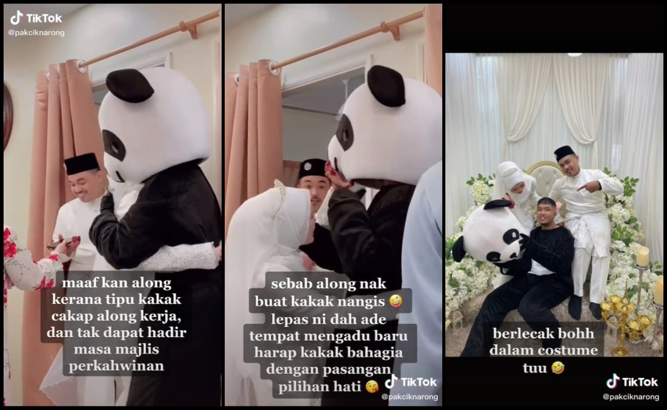 Abang Sulung Tipu Tidak Boleh Hadir Majlis Perkahwinan Adik, Akhirnya Muncul DalaKostum