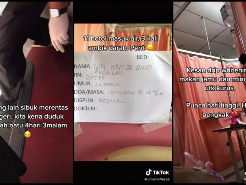 Derita Bengkak Hati Kerana ‘Whitening Drip’, Wanita Ini Insaf