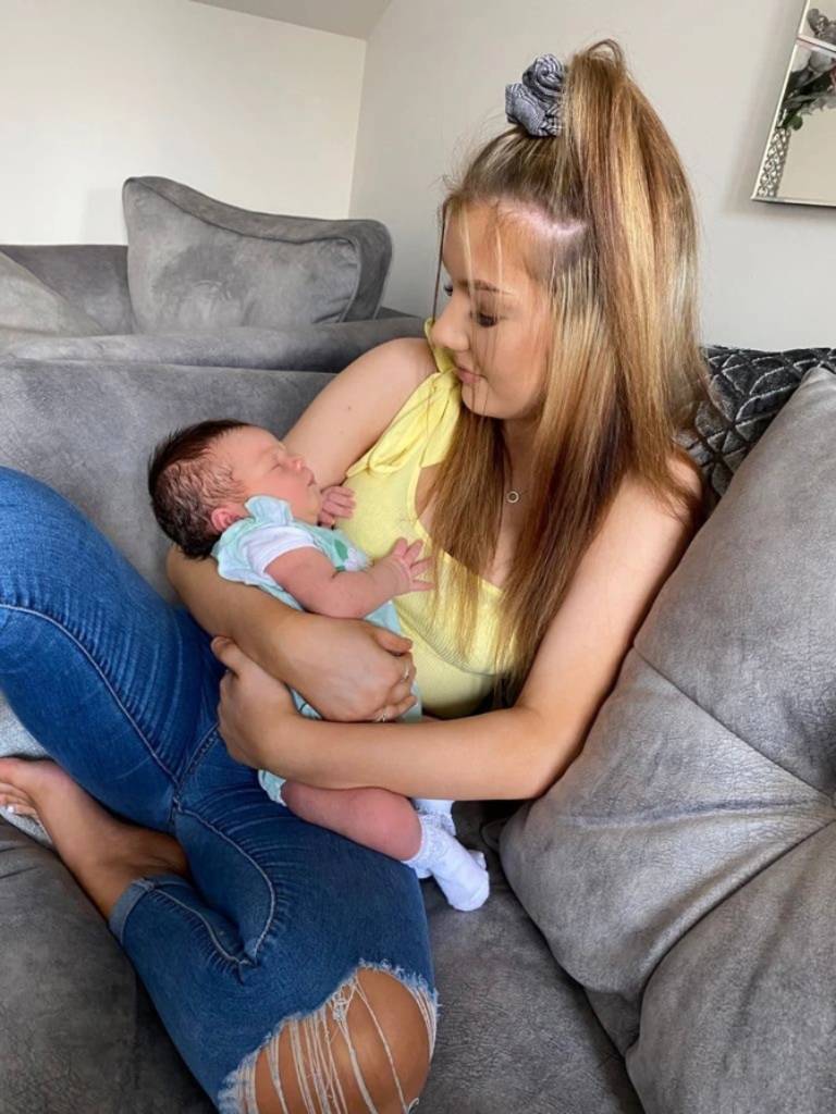 Jenni and Richard's daughter Charmaine with baby Isla-May