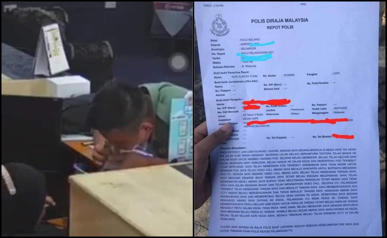 Tak Senonoh! Lelaki Berpakaian Seragam Tentera Jilat Tangan Pekerja Wanita