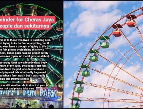 Ngeri! Pengunjung Maut Dipercayai Terjatuh Dari Ferris Wheel!