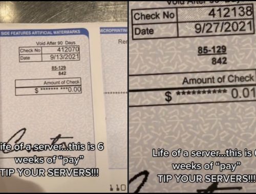 Pelayan Restoran Terkejut Hanya Dapat 4 Sen Selama Enam Minggu Bekerja!