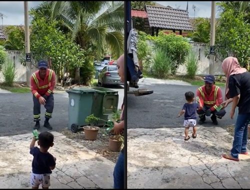 Semai Budaya Hargai Pekerja Kebersihan, Didikan Pasangan Ini Dipuji Warganet