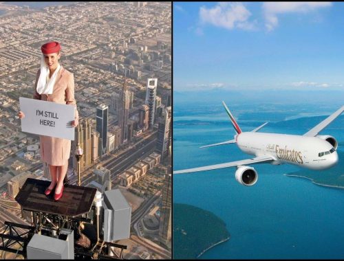 Sekali Lagi Berdiri Di Puncak Burj Khalifa, Kali Ini Dengan Penampilan Pesawat Penumpang Terbesar Dunia!