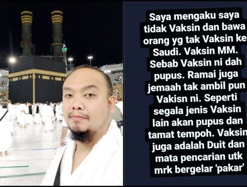 Ustaz Mengaku Tidak Divaksin & Bawa Orang Tak Vaksin Ke Arab Saudi