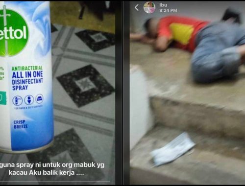 Diganggu Lelaki Mabuk, Wanita Guna ‘Spray Sanitizer’ Lindung Diri!