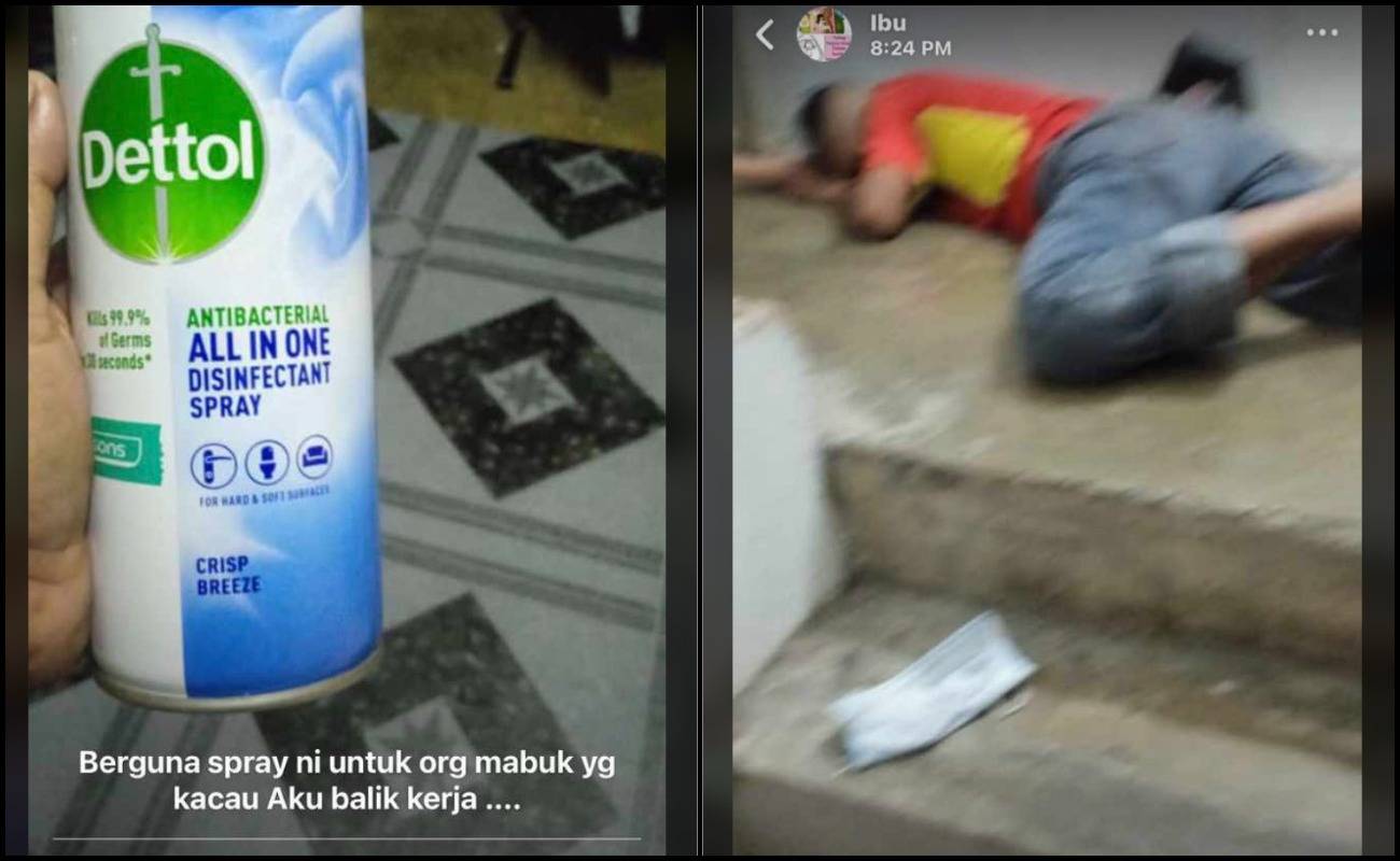 Diganggu Lelaki Mabuk, Wanita Guna ‘Spray Sanitizer’ Lindung Diri!