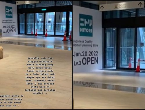 Meremang Bulu Roma! Wanita Rakam Pintu Lalaport Bukit Bintang Terbuka Sendiri (1)