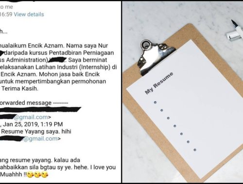 “Resume Yayang Saya”, Pelajar Kantoi Forward E-Mel Undang Ketawa Netizen