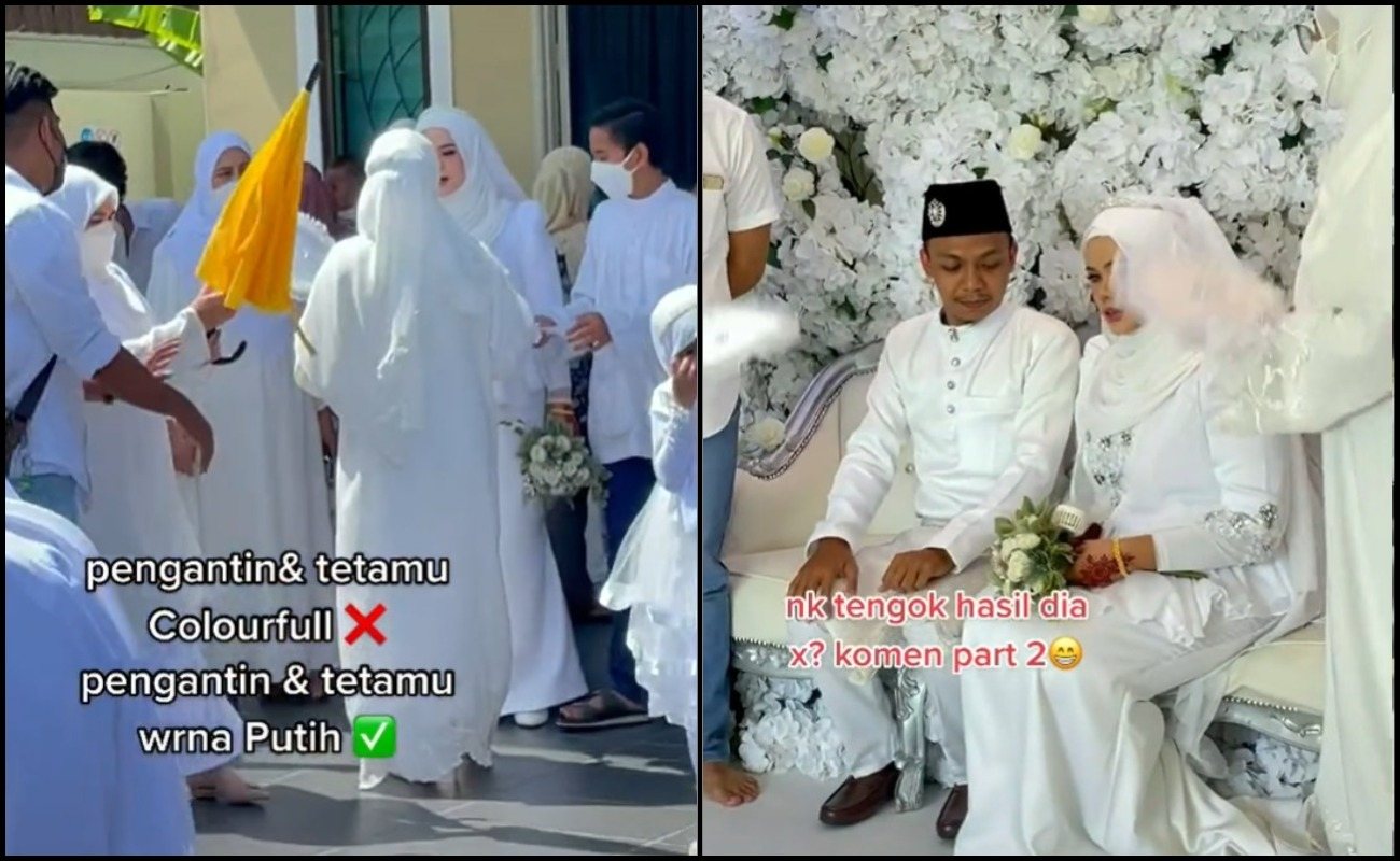 Sebiji Macam Dekat Kampung Bunian! Tetamu Majlis Kahwin Pun Pakai Warna Putih!