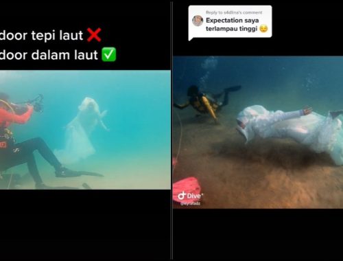 Wanita Pakai Gaun Pengantin Di Dasar Laut Tak Ambil Peduli Kecaman Netizen, Buat Hanya Sekadar Suka-Suka!