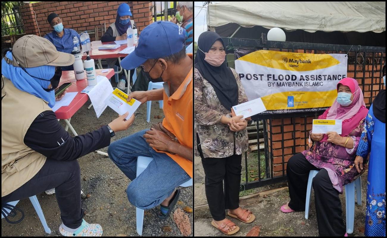Banjir Akibat Ban Pecah, Maybank Islamic Sumbang Baucar Wang Tunai Kepada Penduduk Terjejas