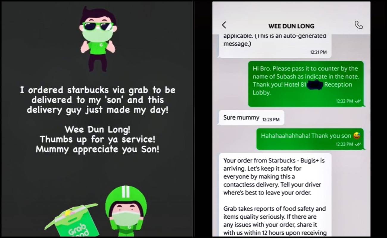 Comel! Rider Grab Panggil ‘Mummy’, Pelanggan Pun Layan Panggil Rider Grab ‘Son’!