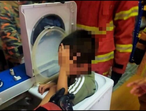 Kanak-Kanak Hiperaktif Terperangkap Dalam Mesin Pengering Pakaian Lebih 30 Minit