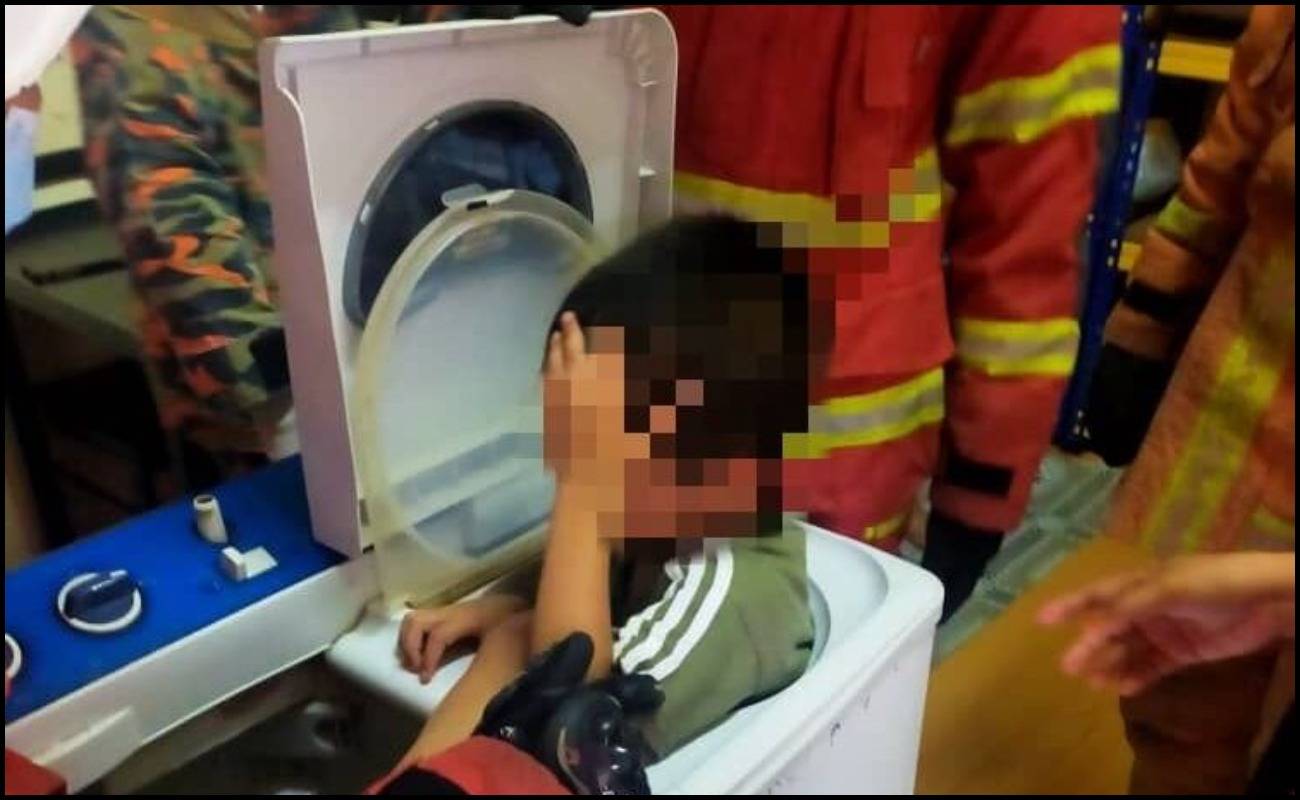 Kanak-Kanak Hiperaktif Terperangkap Dalam Mesin Pengering Pakaian Lebih 30 Minit