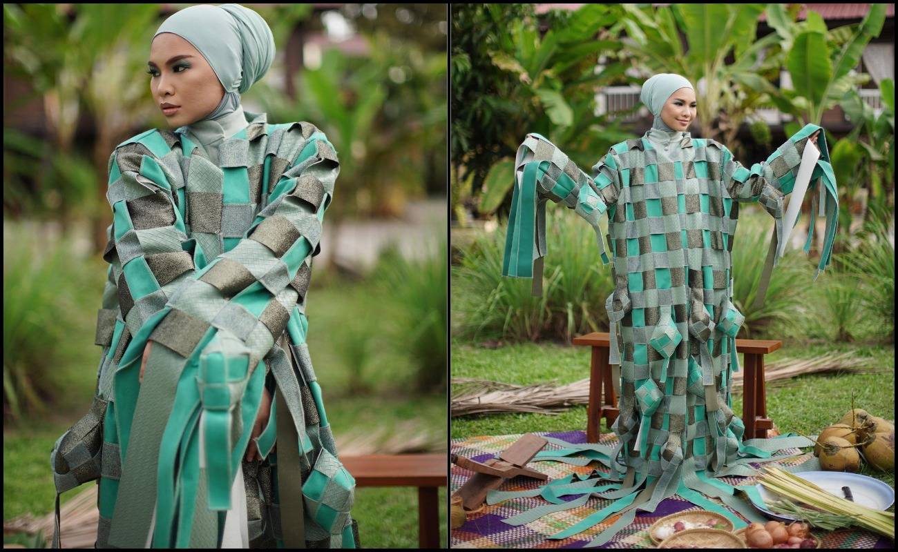 “Kalau Tak Pelik Bukan Aina Abdul!” Busana Ketupat Pula Curi Perhatian Warganet