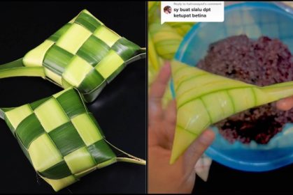 “Saya Buat Selalu Dapat Ketupat Betina”, Wanita Ini Ajar Cara Balut Ketupat Jantan