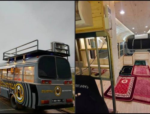 Inovasi Ubah Bas Mini Lama Menjadi Surau Bergerak, Ramai Kagum!