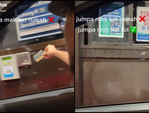 “Sibuk Je…” Netizen Terhibur Gelagat Dua Beranak Bersembang Di Tol