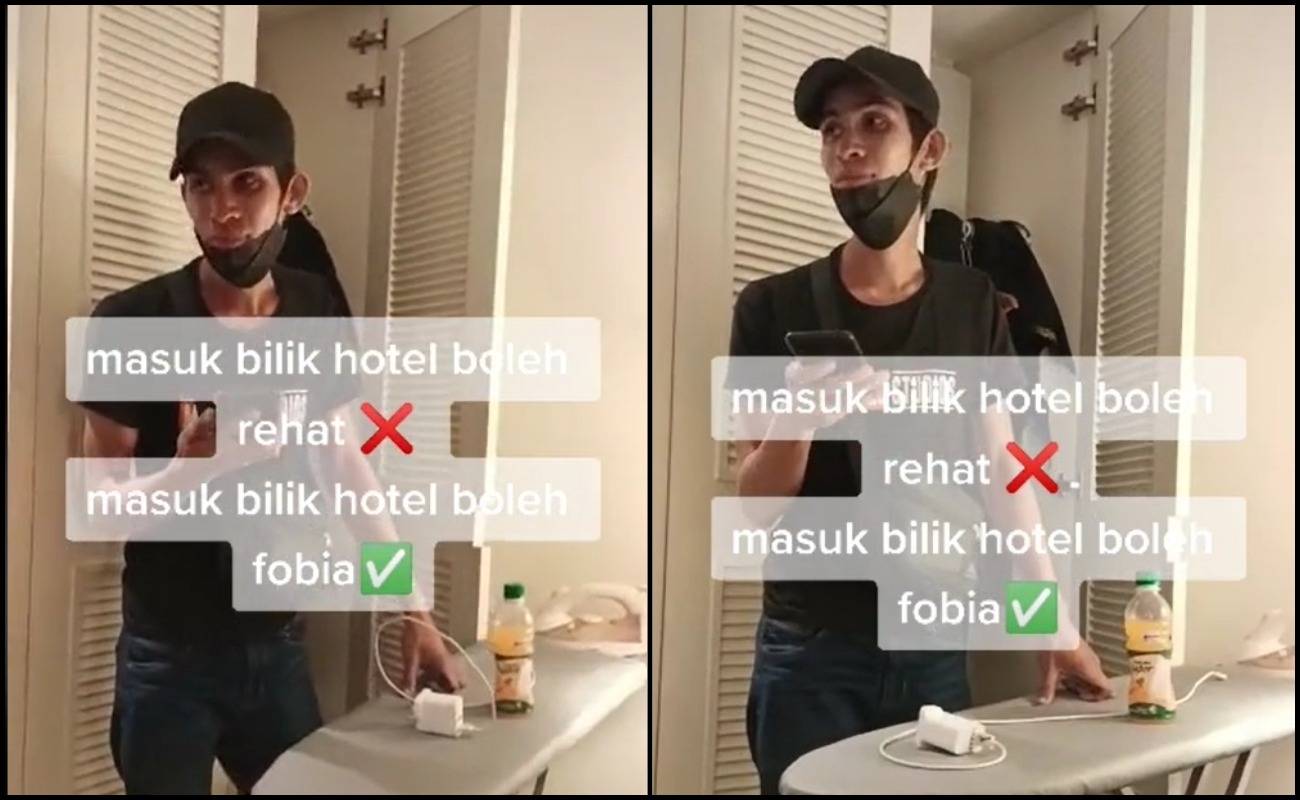 Wanita Cemas Temui Lelaki Misteri Menyorok Dalam Almari Pakaian Bilik Hotel!