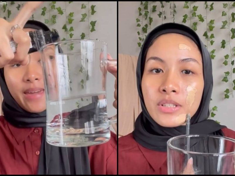 Hack Mekap Scam_ Wanita Uji Pada Muka Sendiri, Lihat Sendiri Hasilnya!