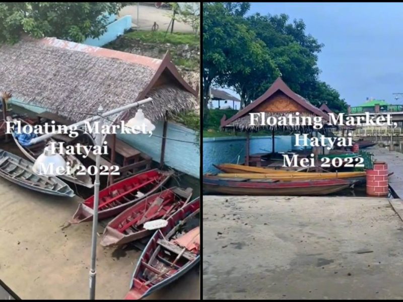 Kesan Covid-19, Floating Market Thailand Sunyi Sepi Tanpa Pengunjung
