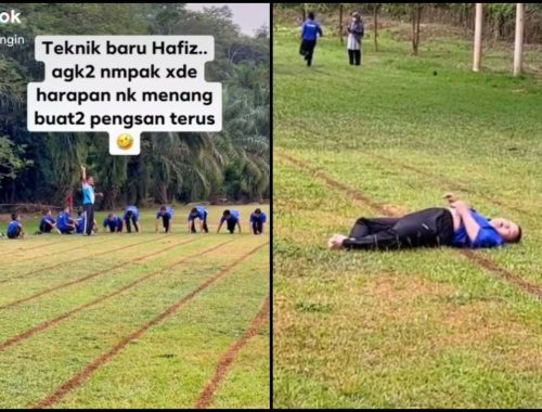 Rasa Dah Jauh Kena Tinggal, Pura-Pura Pengsan Jelah!