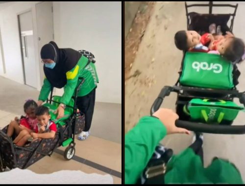 “Jadi Ibu-Ibu Kena Kreatif” Wanita Buat ‘Grab Walker’ Sambil Bawa Anak Tuai Pujian Warganet!