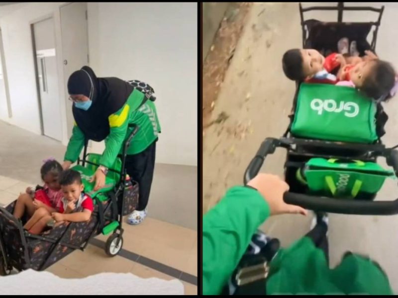 “Jadi Ibu-Ibu Kena Kreatif” Wanita Buat ‘Grab Walker’ Sambil Bawa Anak Tuai Pujian Warganet!