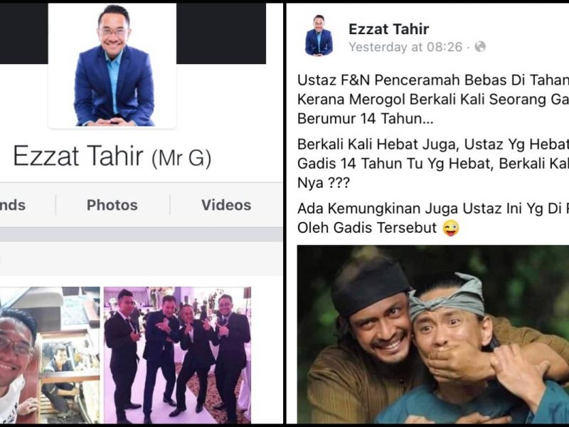 Lelaki ‘Bergurau’ Isu Pendakwah Rogol Remaja, Teruk Dihentam Netizen