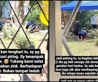 Nampak Pekerja Beragama Islam Solat Atas Zink, Tindakan Pasangan Suami Isteri Ini Buat Ramai Tergamam!