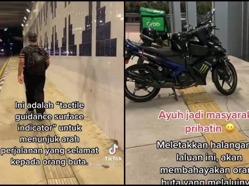 “Ohhhh Baru Tahu”, Rupanya Ramai Sedar Fungsi ‘Tactile’ Penunjuk Perjalanan Selamat Untuk Orang Buta