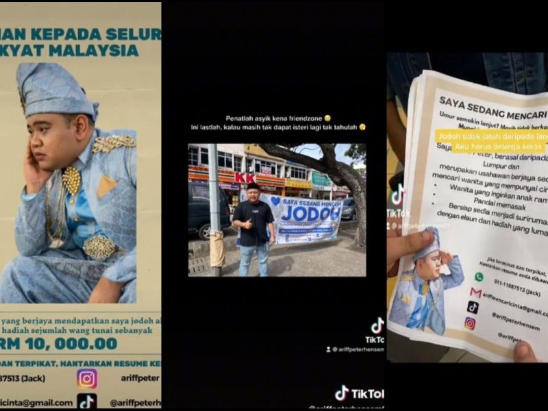 Penat Kena ‘Friendzone’, Lelaki Gantung Banner Cari Jodoh