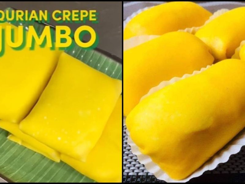 Tak Susah Mana Pun, Resepi Durian Crepe Jumbo Menggiurkan!